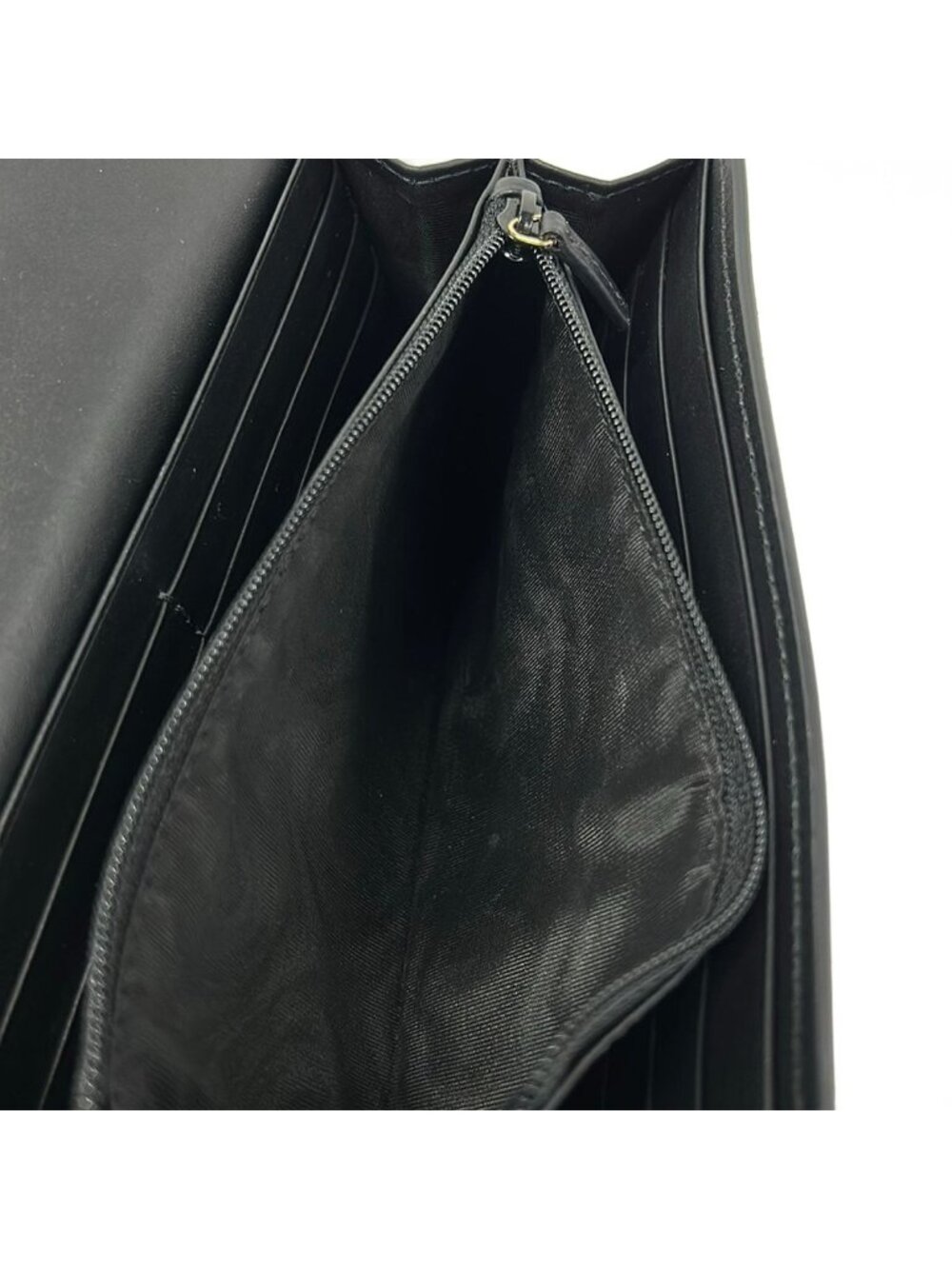 Gucci Wallet GG Plus Supreme Black Beige Dark Brown Leather - Picture 5 of 7